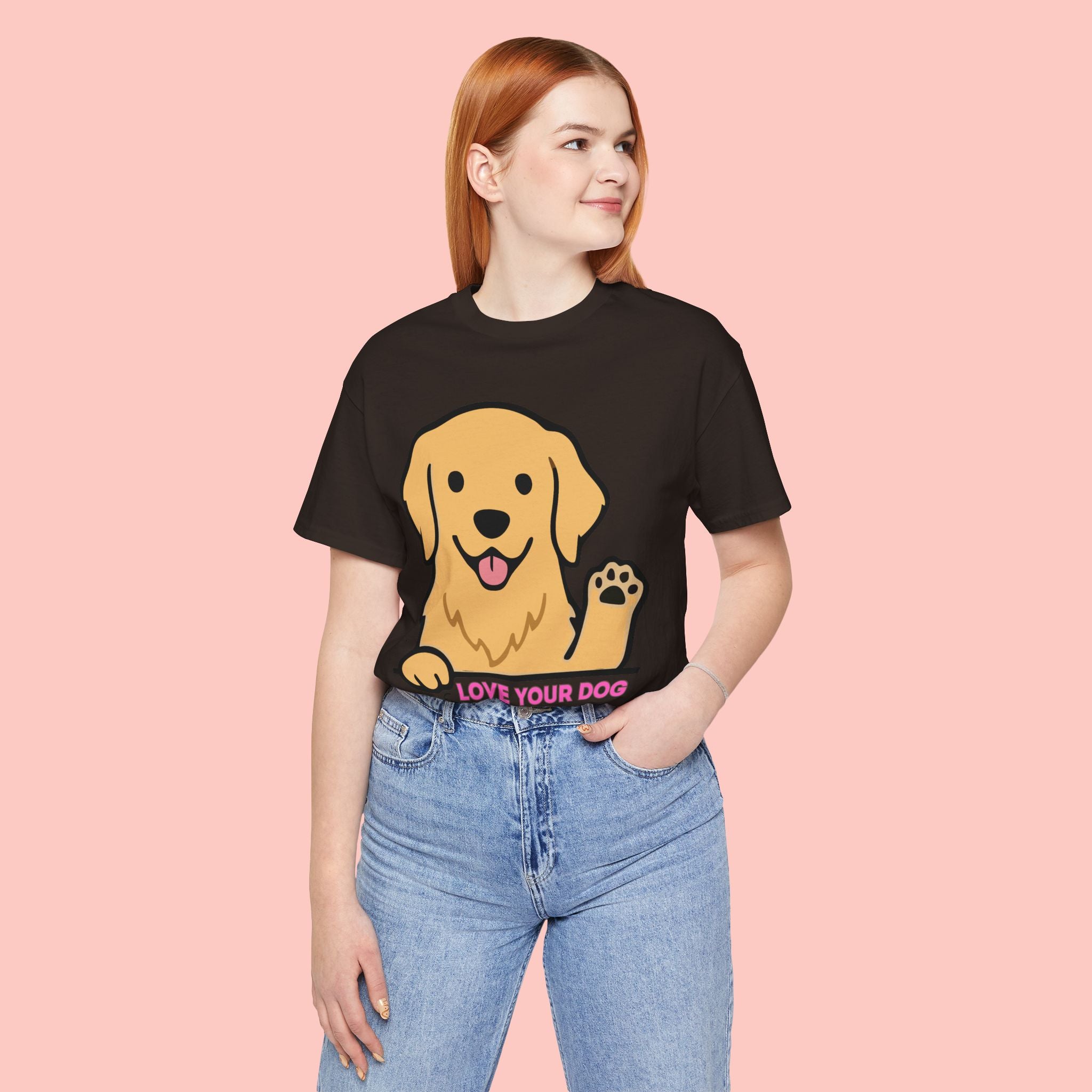 Love Your Dog Tee — Cute Golden Retriever Graphic T-Shirt