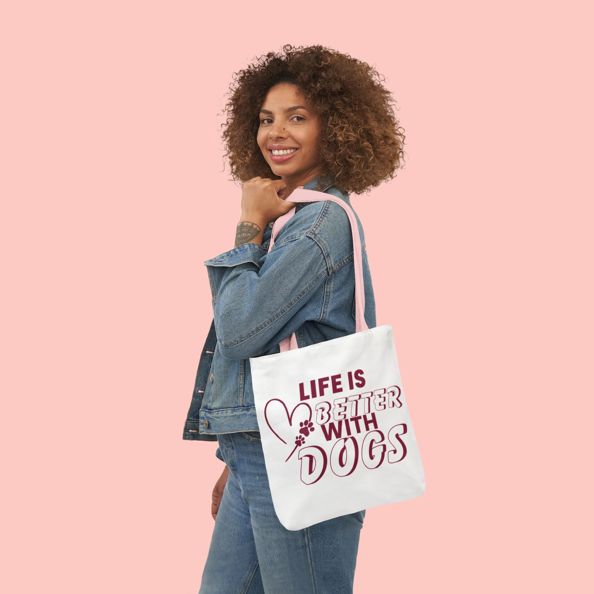 Life Is Better With Dogs Canvas Tote Bag