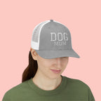 Dog Mom Trucker Cap — Rhinestone Lettering Snapback Hat