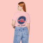Dog Mama Tee - Paw Print Heart Graphic Short Sleeve Shirt