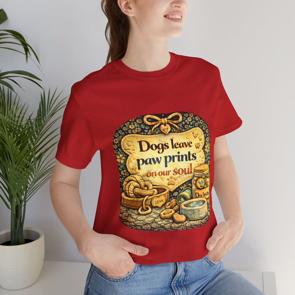 Dogs Leave Paw Prints Tee – Vintage Pet Lover T‑Shirt