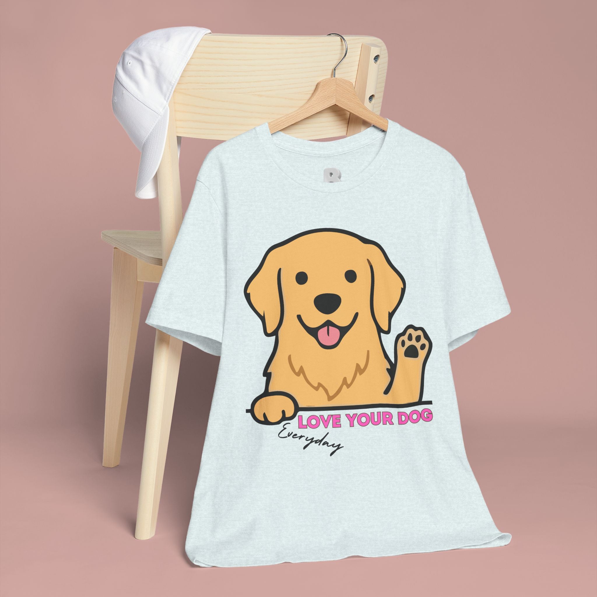 Love Your Dog Tee — Cute Golden Retriever Graphic T-Shirt