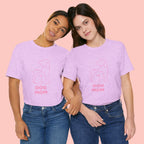 Dog Mom T‑Shirt – Minimal Pink Line Art Dog Tee
