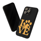 Phone Case — LOVE Paw Print Design (Pet Lover Protective Case)