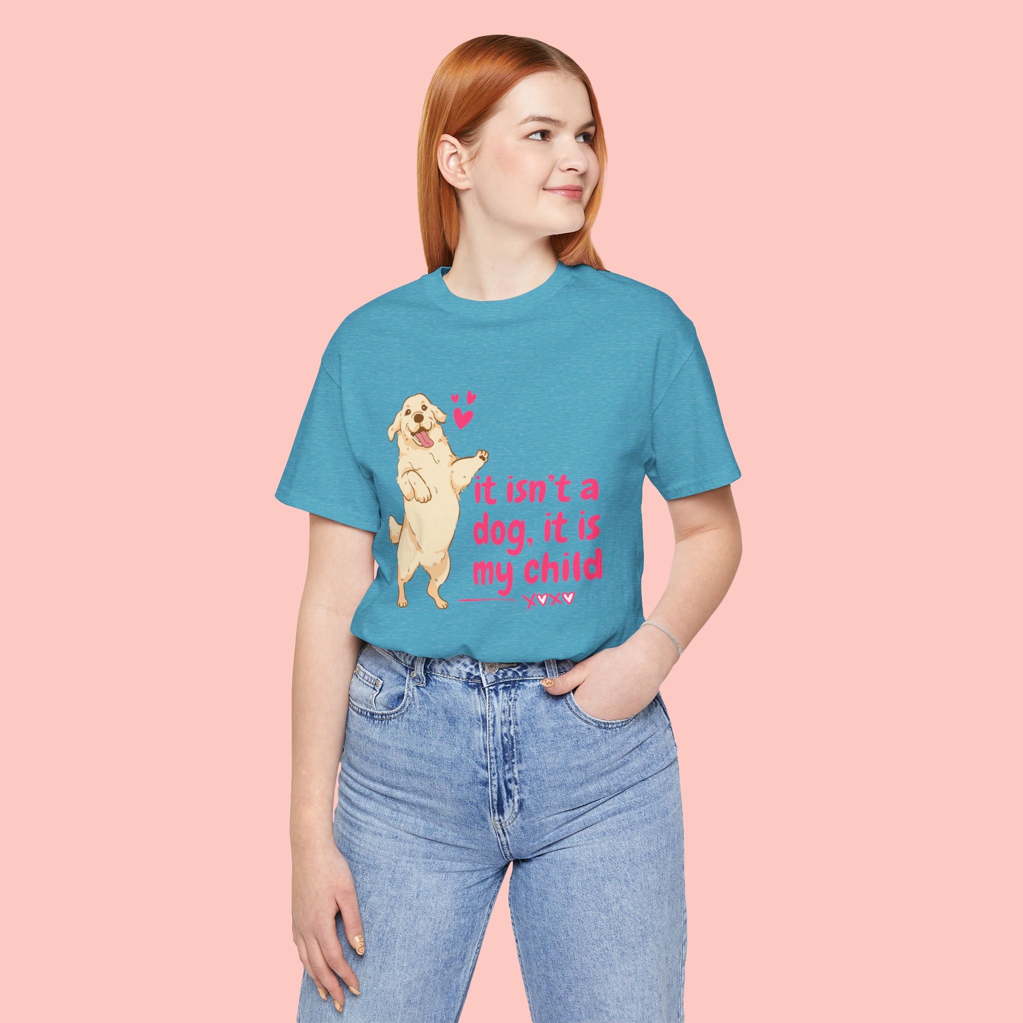 Dog Mom T-Shirt — "It Isn’t a Dog, It Is My Child" Cute Golden Retriever Tee