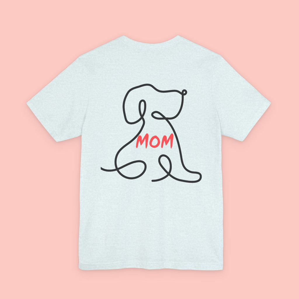 Mom Dog Line Art Tee — Mother's Day Pet Mom T‑Shirt