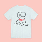 Mom Dog Line Art Tee — Mother's Day Pet Mom T‑Shirt