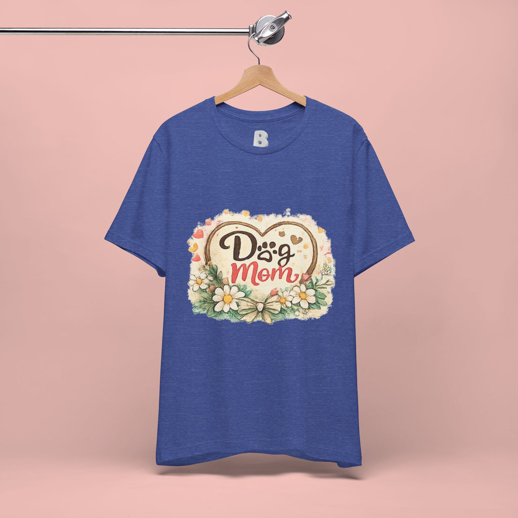 Dog Mom T-Shirt – Floral Heart Paw Design