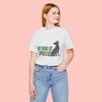 My Dog Is Spoiled T‑Shirt — Funny Dog Lover Tee with Sitting Dog Graphic