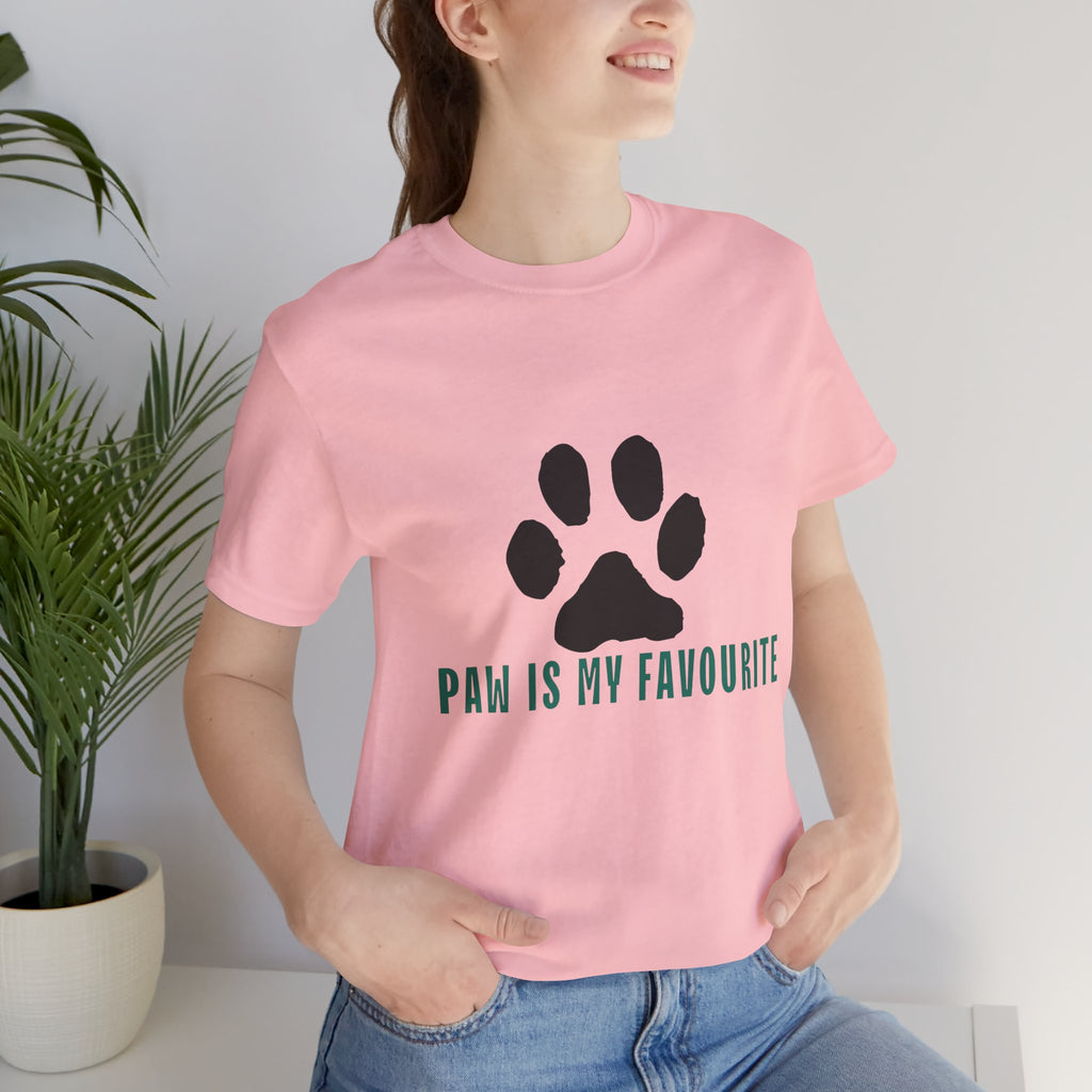 Paw Is My Favourite T‑Shirt — Dog Lover Paw Print Tee