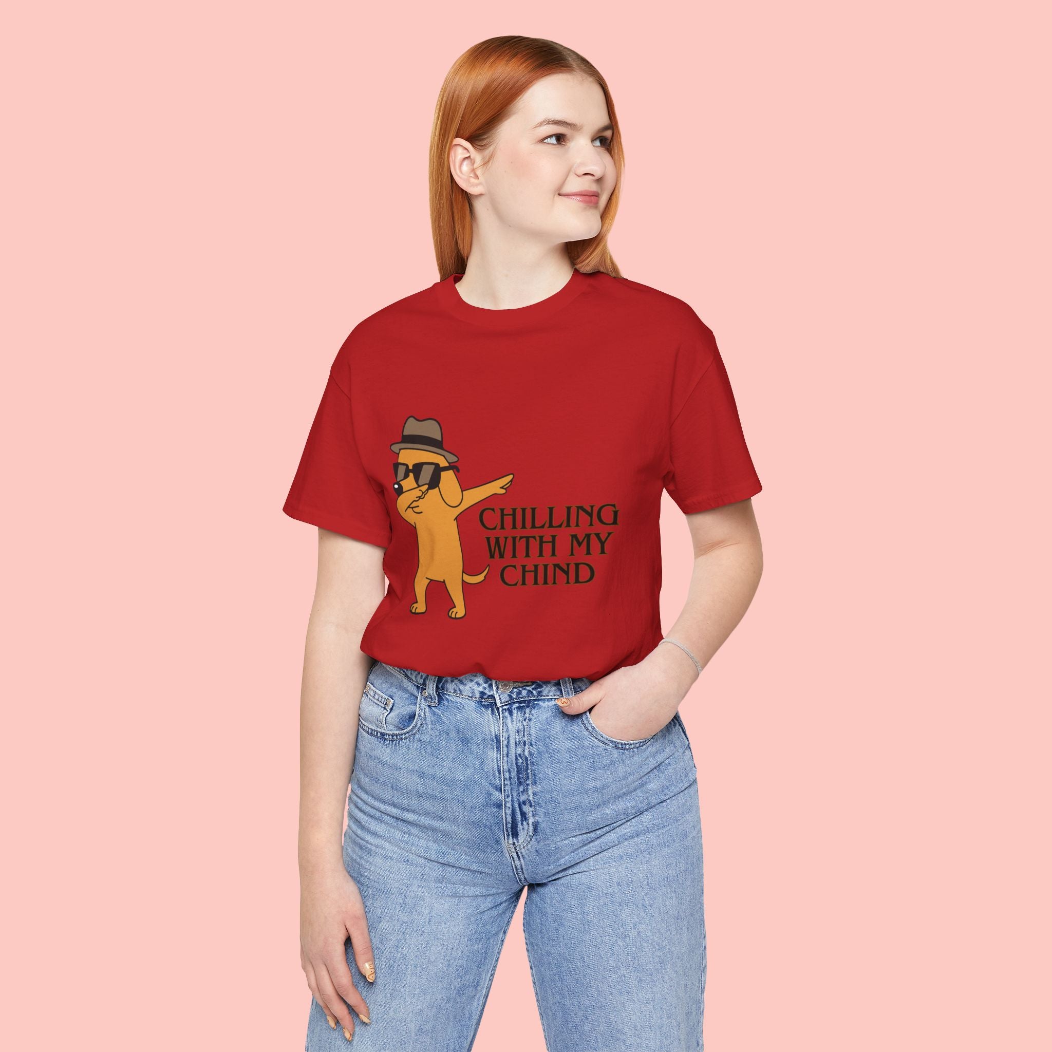 Chilling With My Chind T-Shirt — Funny Dabbing Cat Graphic Tee