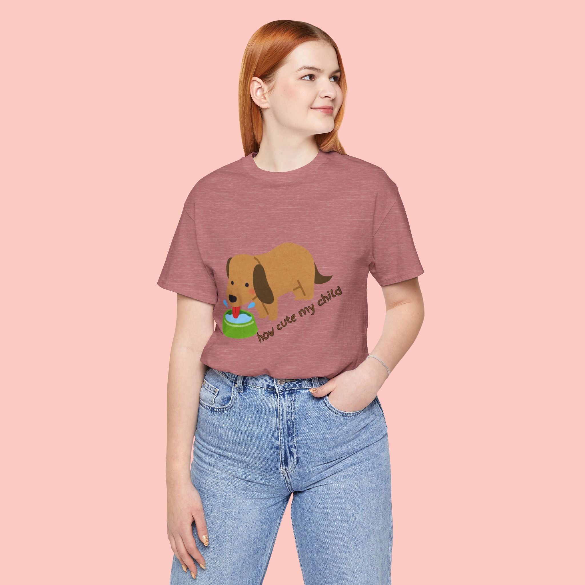 Dog T-Shirt — Cute Dachshund "how cute my child" Graphic Tee
