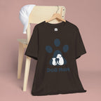 Dog Mom T‑Shirt — Paw Print with Dog & Puppy Graphic