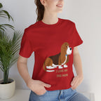 Dog Mom T‑Shirt — Cute Basset Hound I Love My Dog Mom Tee