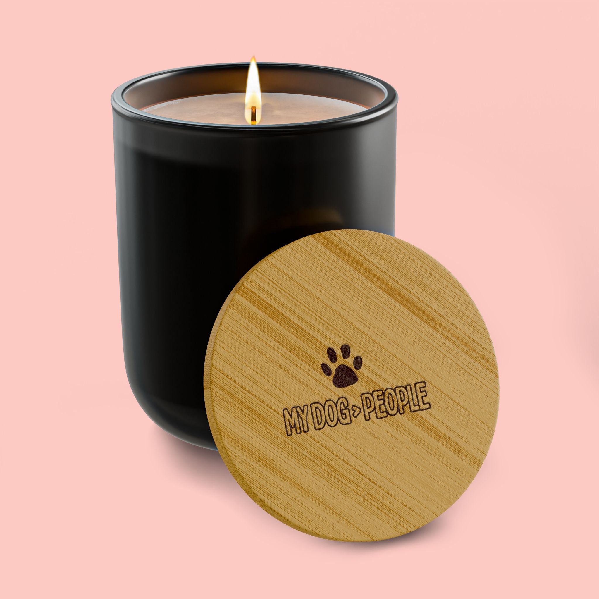 Engraved 14oz Scented Soy Candle — Personalized Wooden Lid Aromatherapy Candle