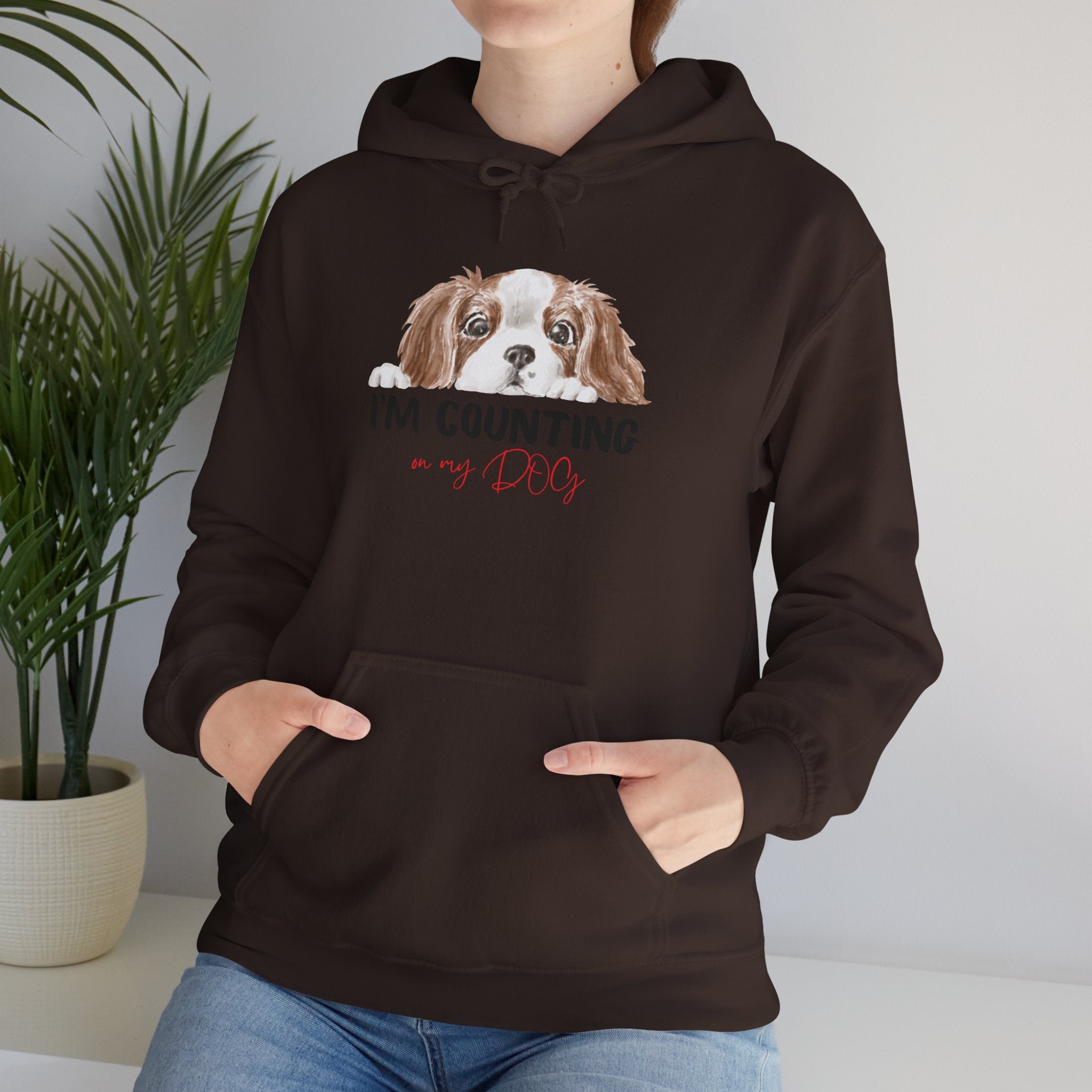 Dog Mom Hoodie – Cute Cavalier King Charles ‘I’m Counting My Dog’ Sweatshirt