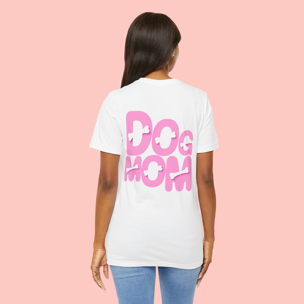 Dog Mom T-Shirt — Retro Pink Graphic Tee for Pet Lovers