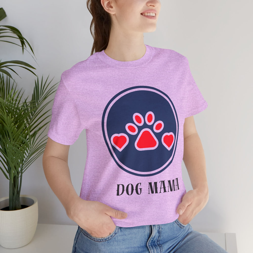 Dog Mama T-Shirt — Cute Paw & Heart Graphic Tee for Dog Lovers