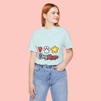 Dog Mom T-Shirt – Heart, Paw & Flower Graphic Tee