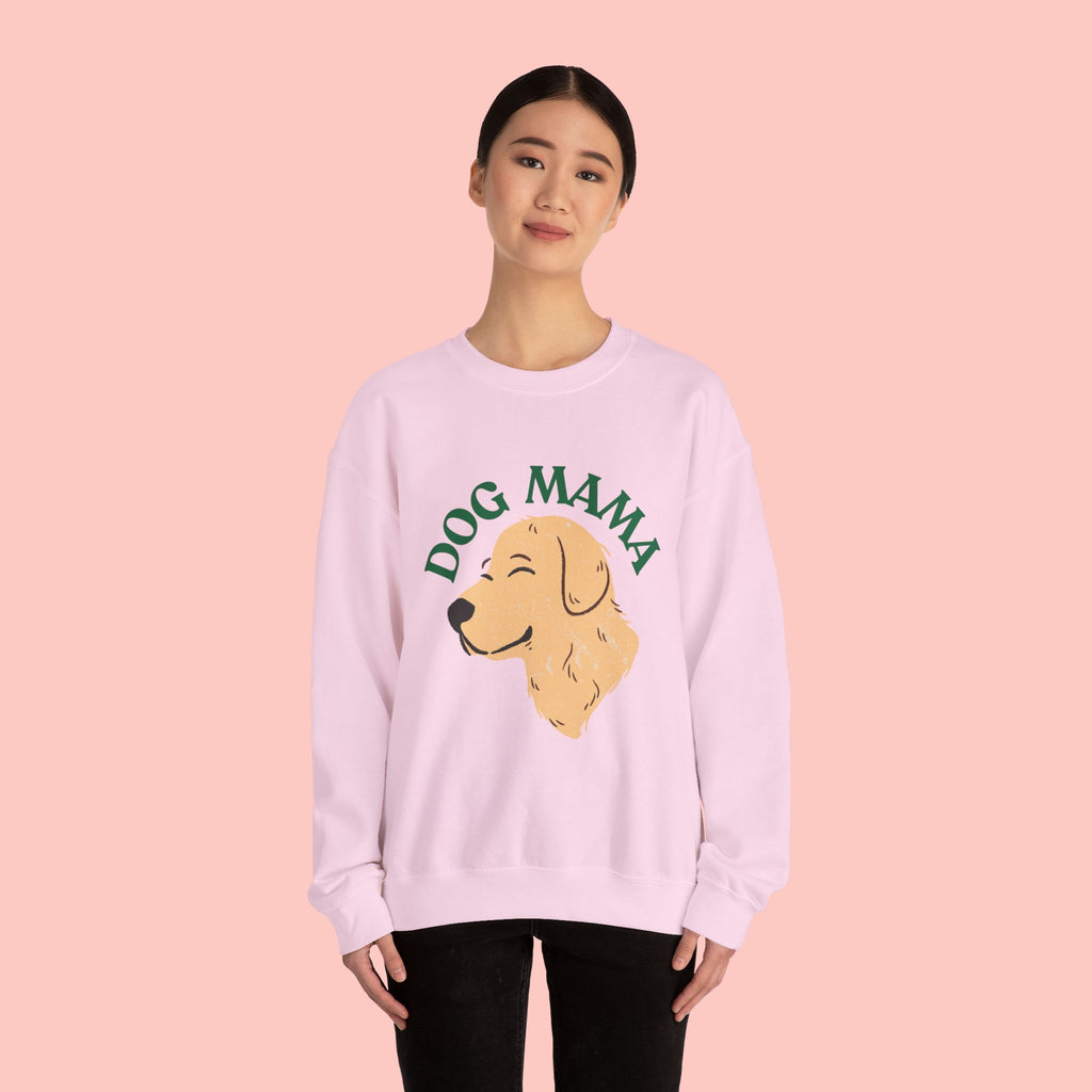 Dog Mama Crewneck Sweatshirt – Cute Golden Retriever Design
