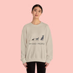 My Dog > People Sweatshirt - Cute Dog Silhouette Crewneck for Dog Lovers