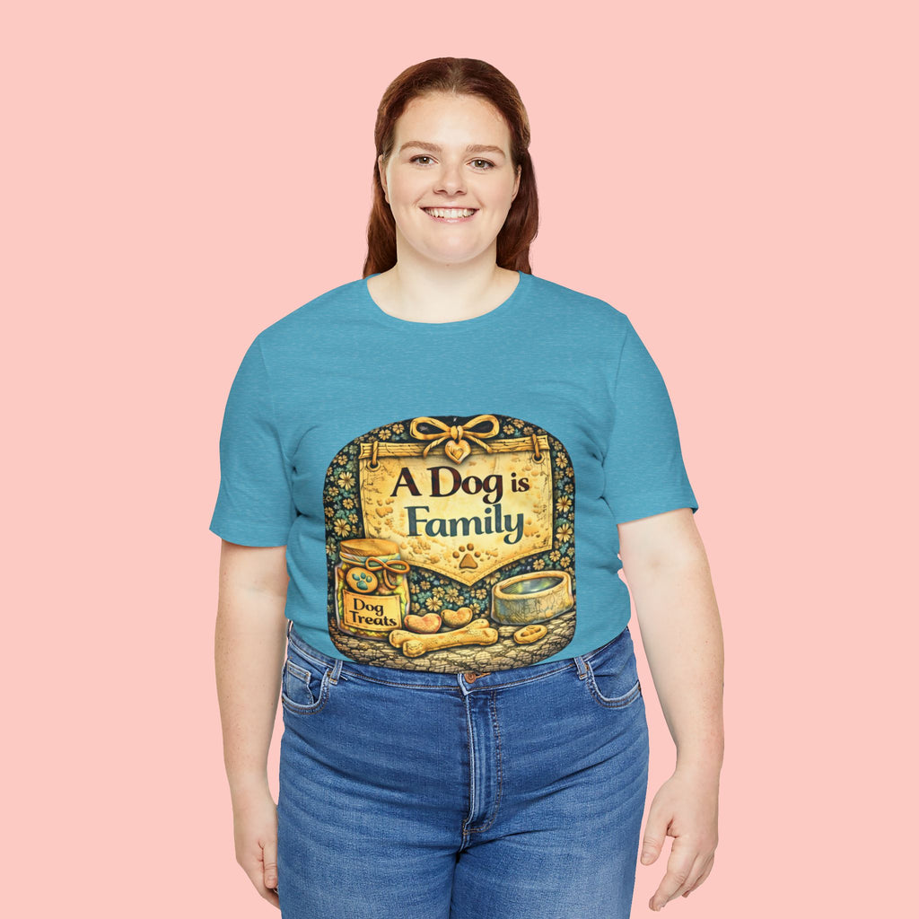 A Dog Is Family T-Shirt - Vintage Pet Lover Tee