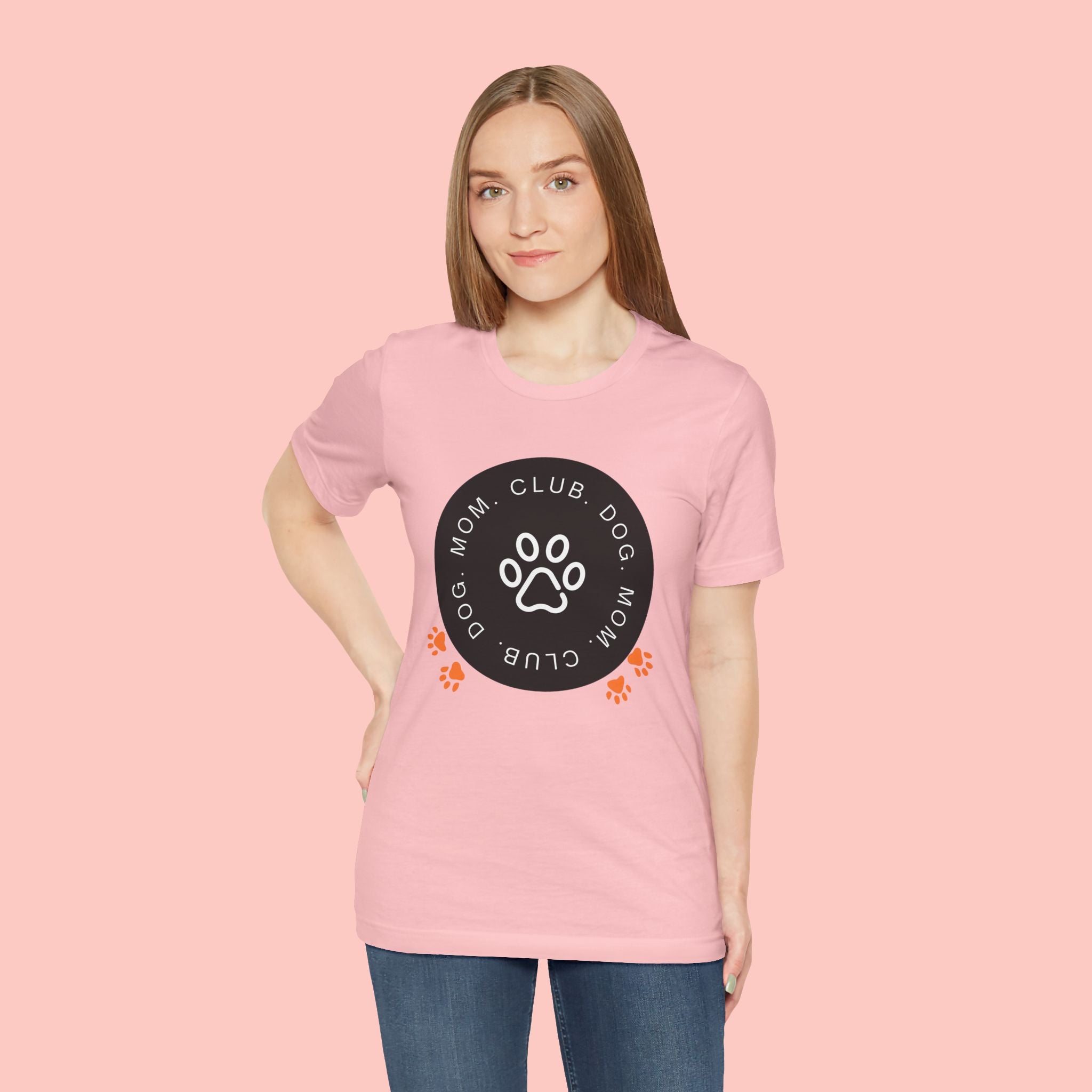 Dog Mom Club T-Shirt — Paw Print Graphic Tee for Pet Lovers
