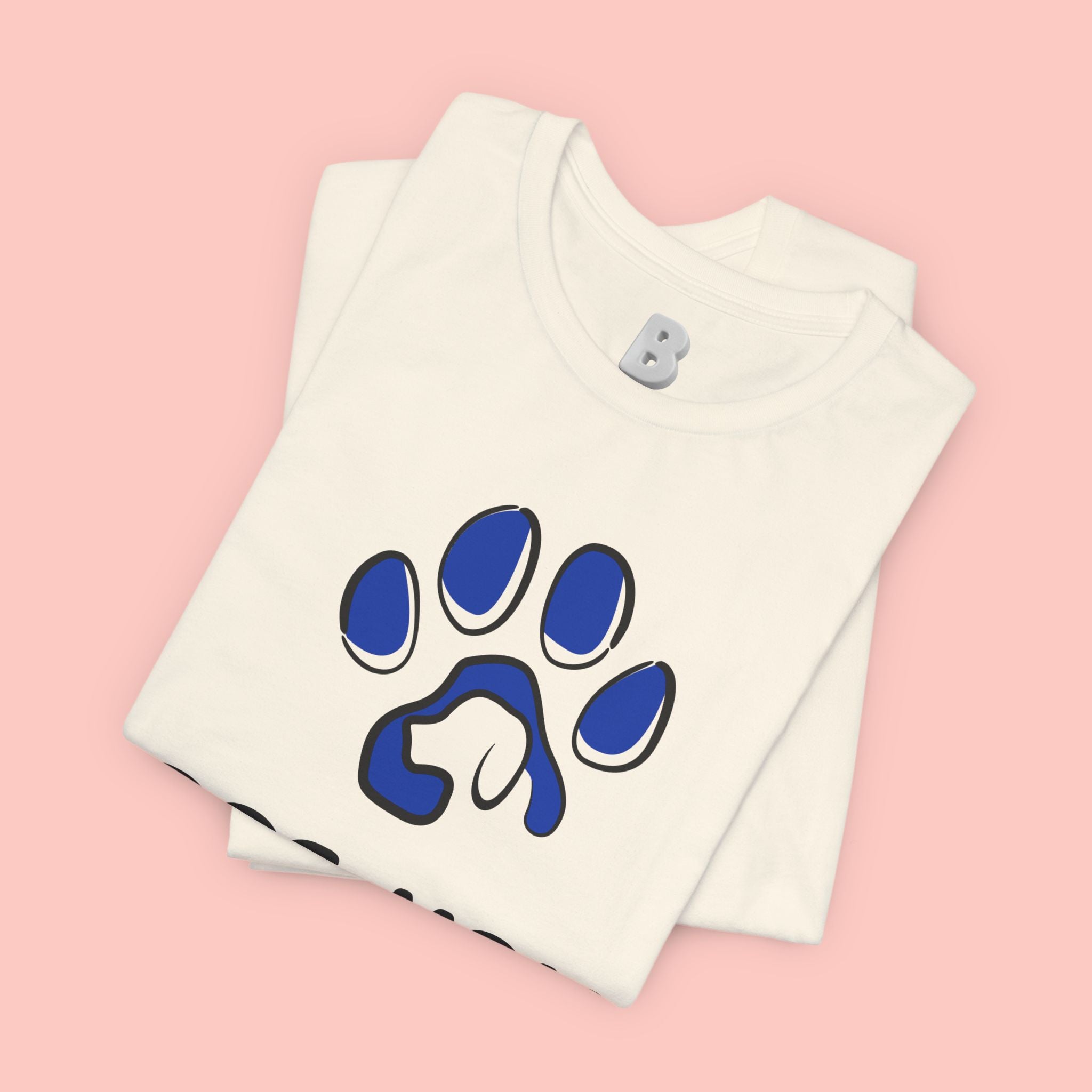 Dog Mom T-Shirt – Blue Paw Graphic "Dog Mom: It's Not a Hobby, It's a Lifestyle"