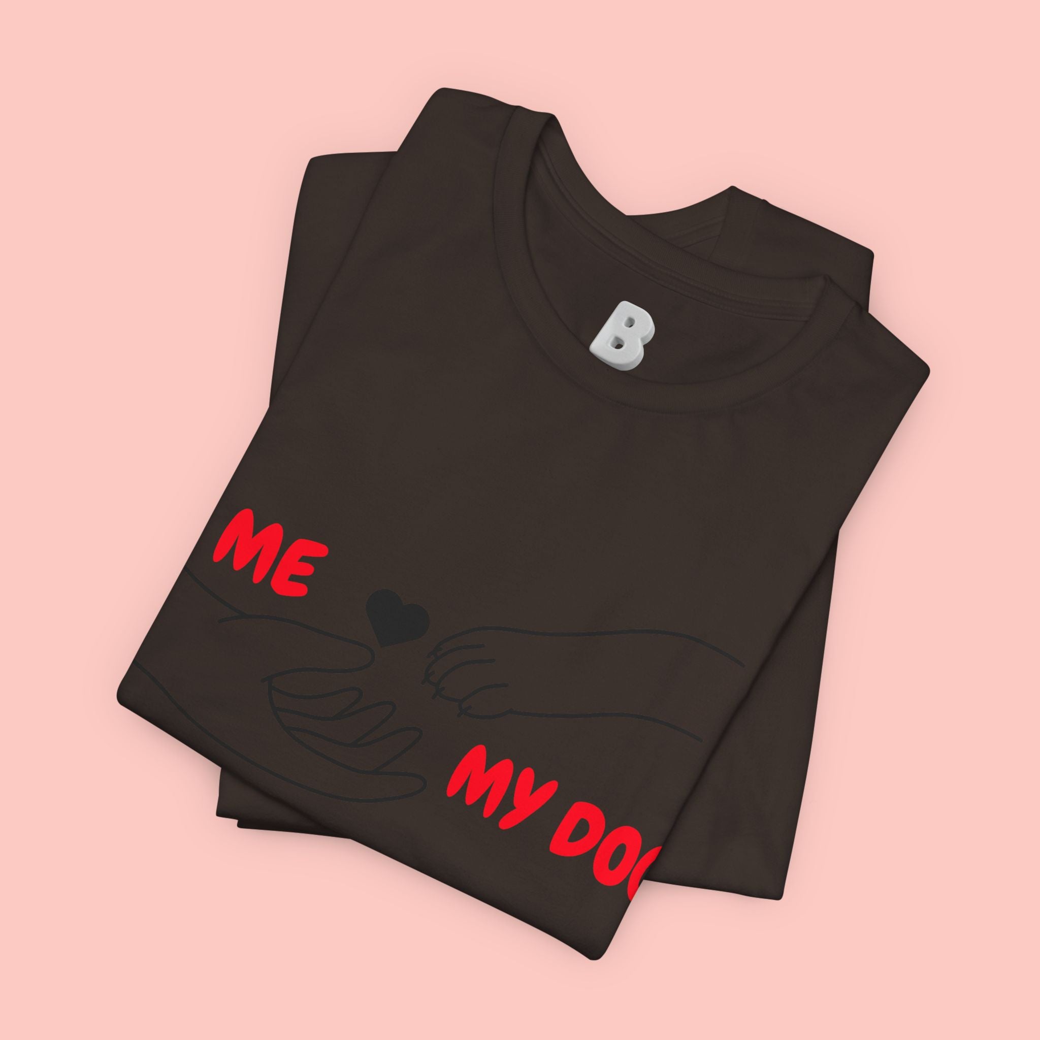 T-Shirt — "Me  My Dog" Minimalist Paw & Hand Illustration