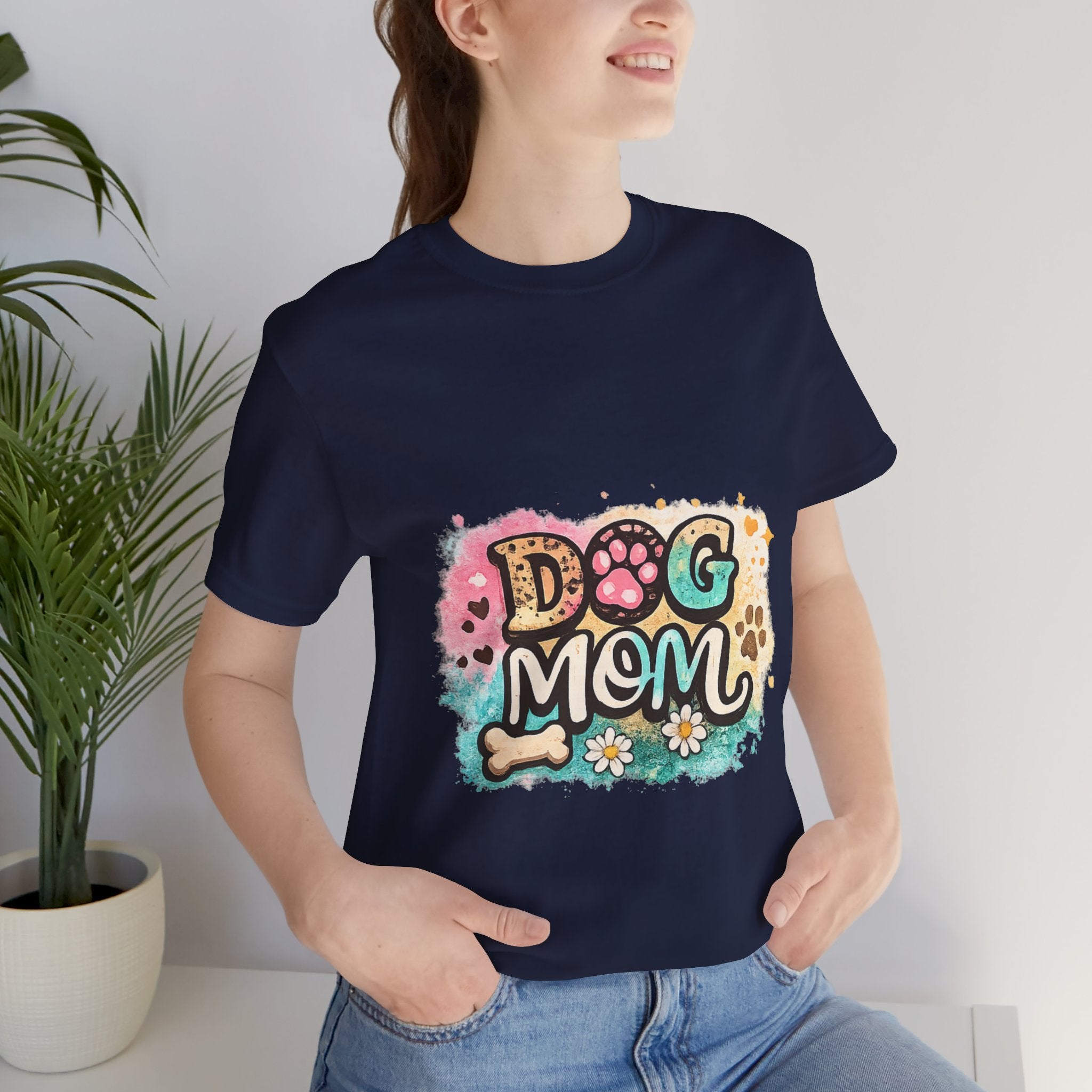 Dog Mom T-Shirt – Cute Paw Print Graphic Tee for Pet Lovers