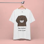 Dog Mother Wine Lover T-Shirt — Cute Cartoon Dog Graphic Tee