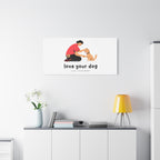 Canvas Wall Art - "Love Your Dog Like Your Baby" Pet Illustration