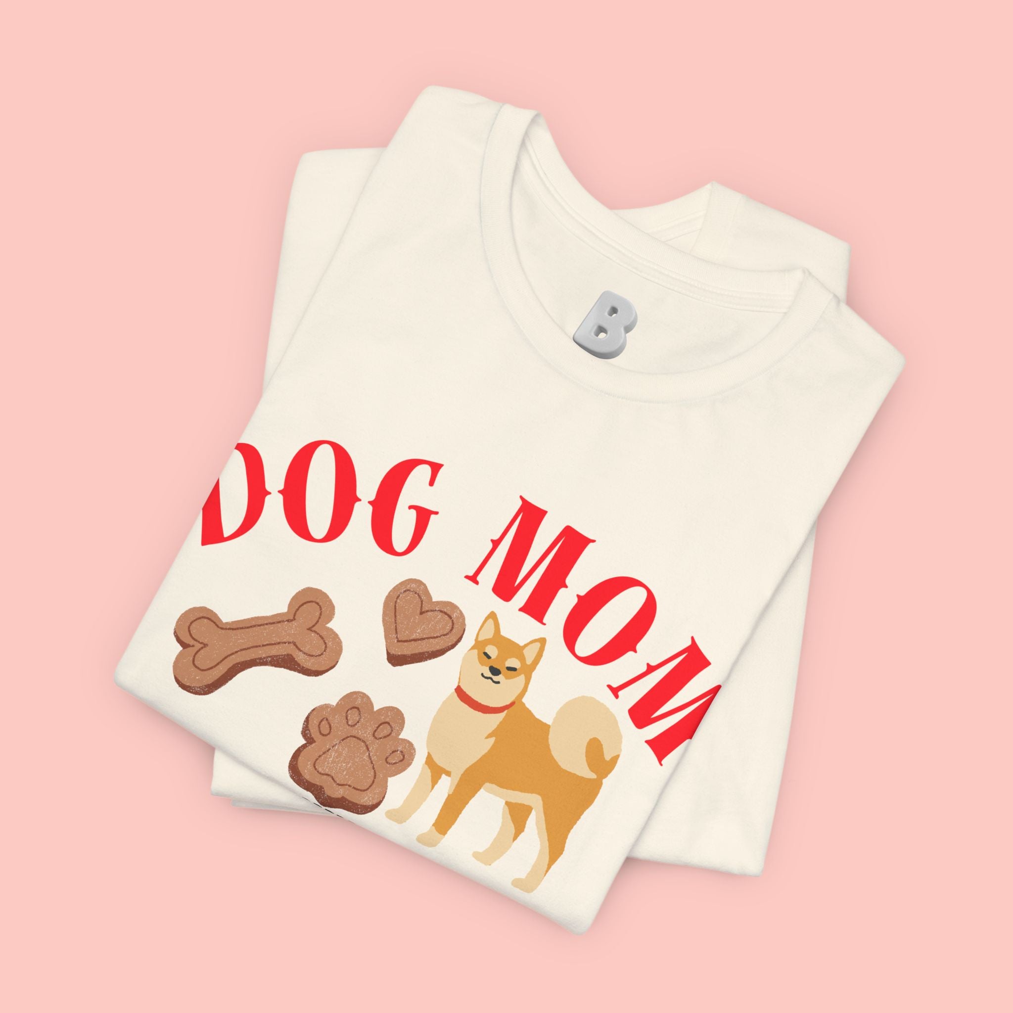 Dog Mom T-Shirt — Cute Shiba & Treats “My Dog Is My Whole World” Tee