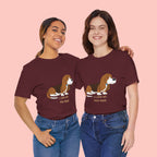 Dog Mom T‑Shirt — Cute Basset Hound I Love My Dog Mom Tee