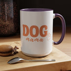 Dog Mama Coffee Mug — Cute Heart Accent Ceramic Mug (11/15 oz)