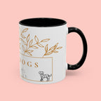 I Love Dogs Accent Coffee Mug — Gold Leaf Dog Lover Ceramic Mug (11oz & 15oz)