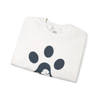 Dog Mom Crewneck Sweatshirt - Paw Print & Silhouette Graphic