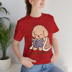 Paw Prints On My Soul T‑Shirt — Cute Reading Puppy Graphic Tee