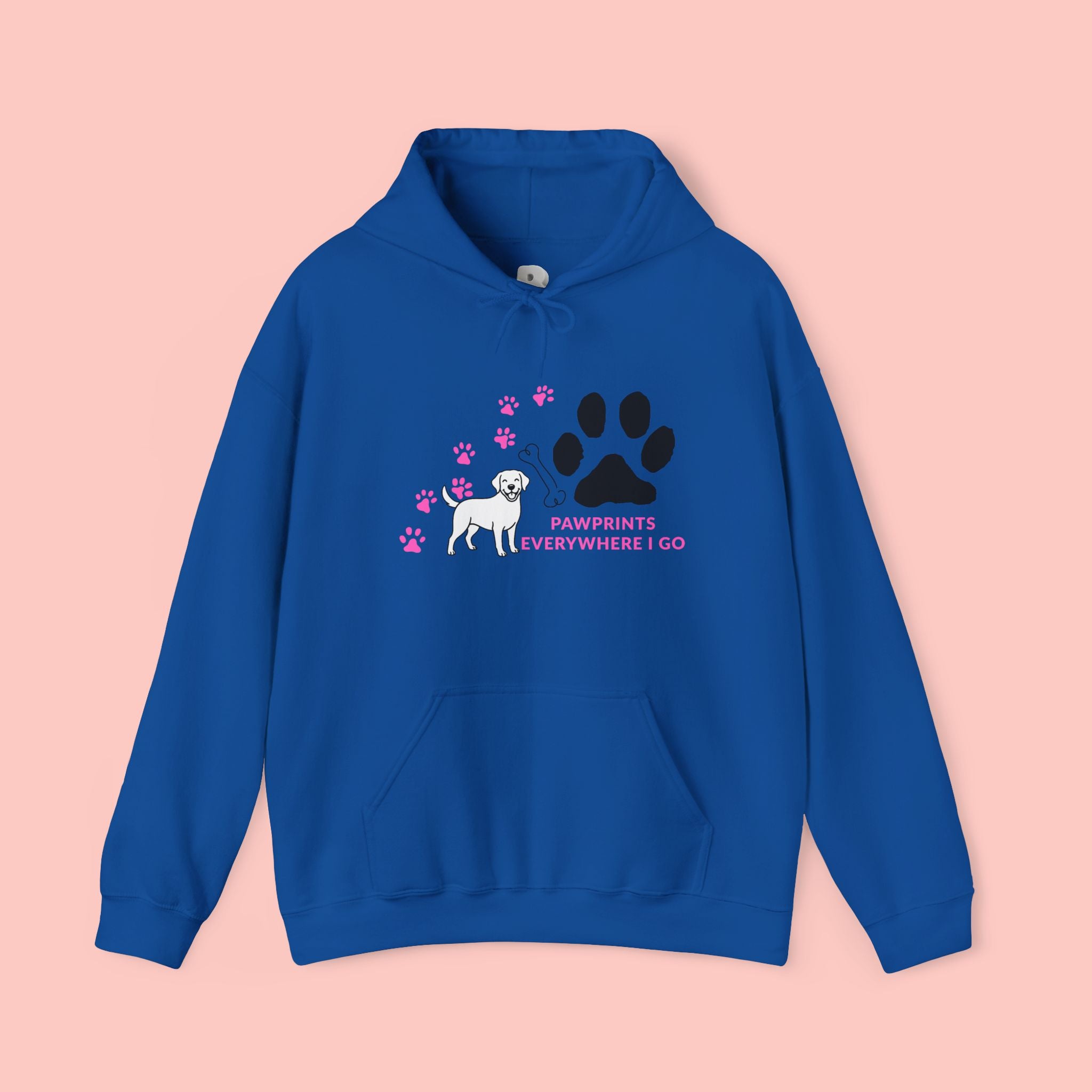Dog Lover Hoodie — "Pawprints Wherever I Go" Pullover