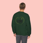 Dog Mom Sweatshirt – "LOVE" Paw Heart Crewneck