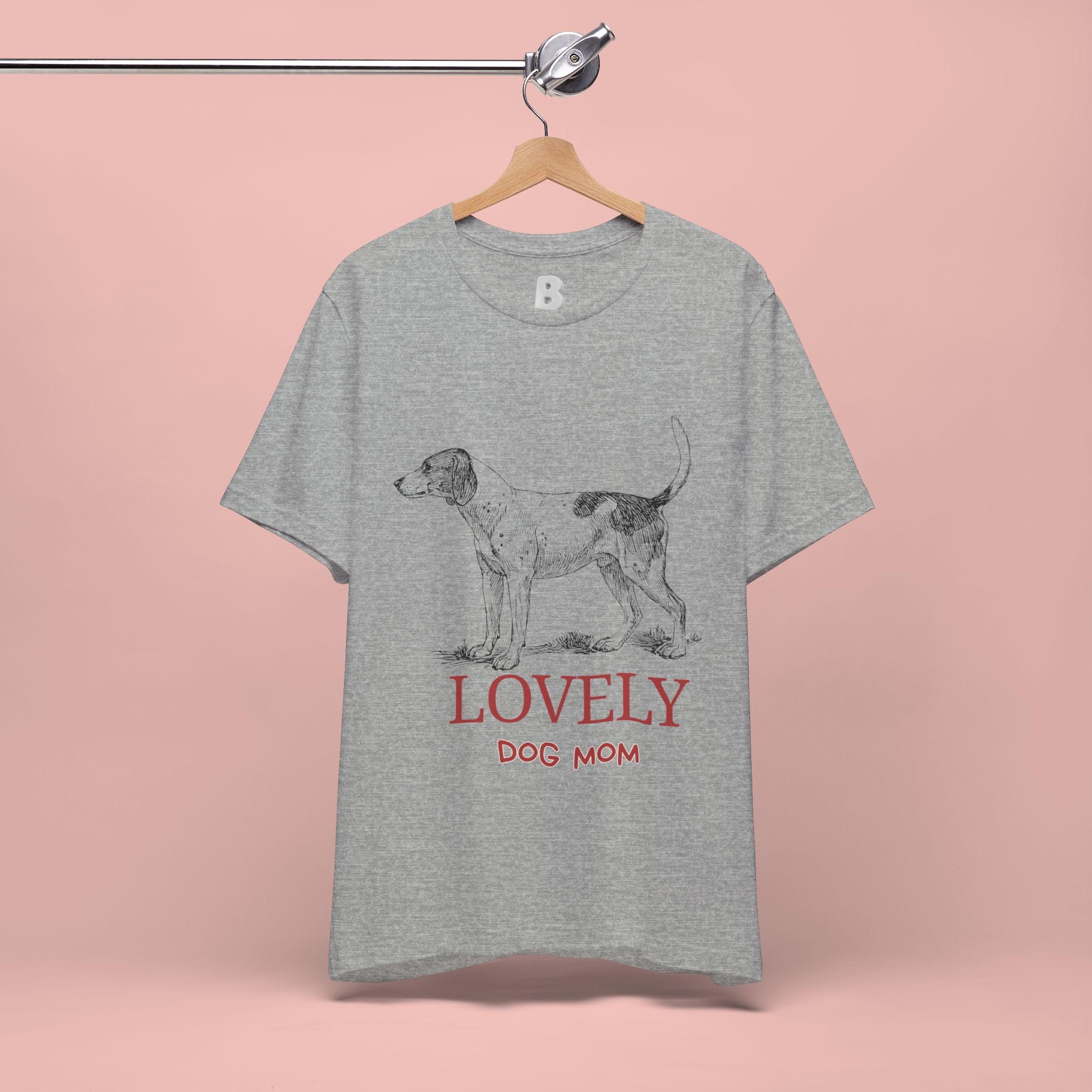 Lovely Dog Mom T-Shirt — Vintage Sketch Dog Graphic Tee