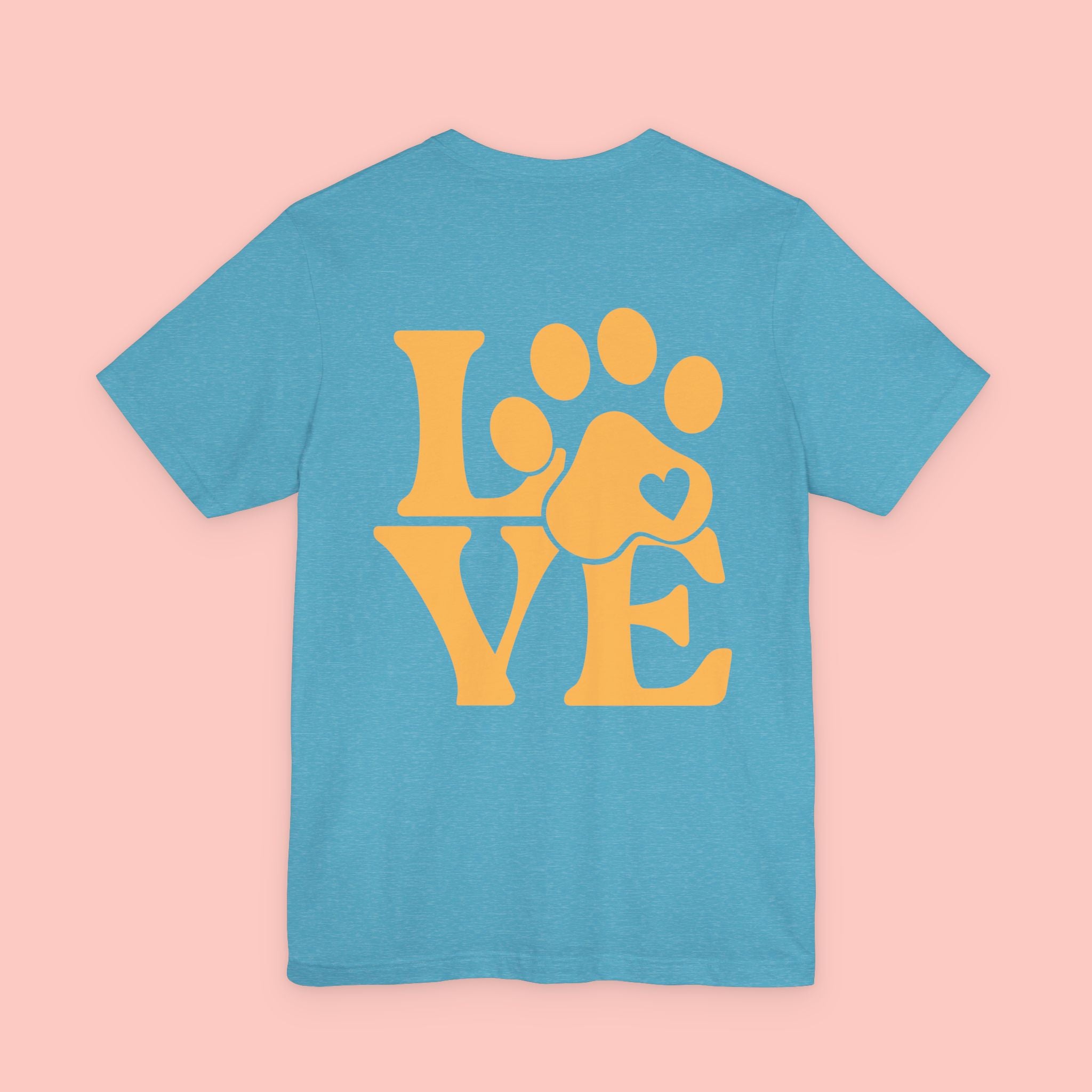 Love Paw Graphic Tee — Pet Lover T‑Shirt (LOVE with Paw Print)