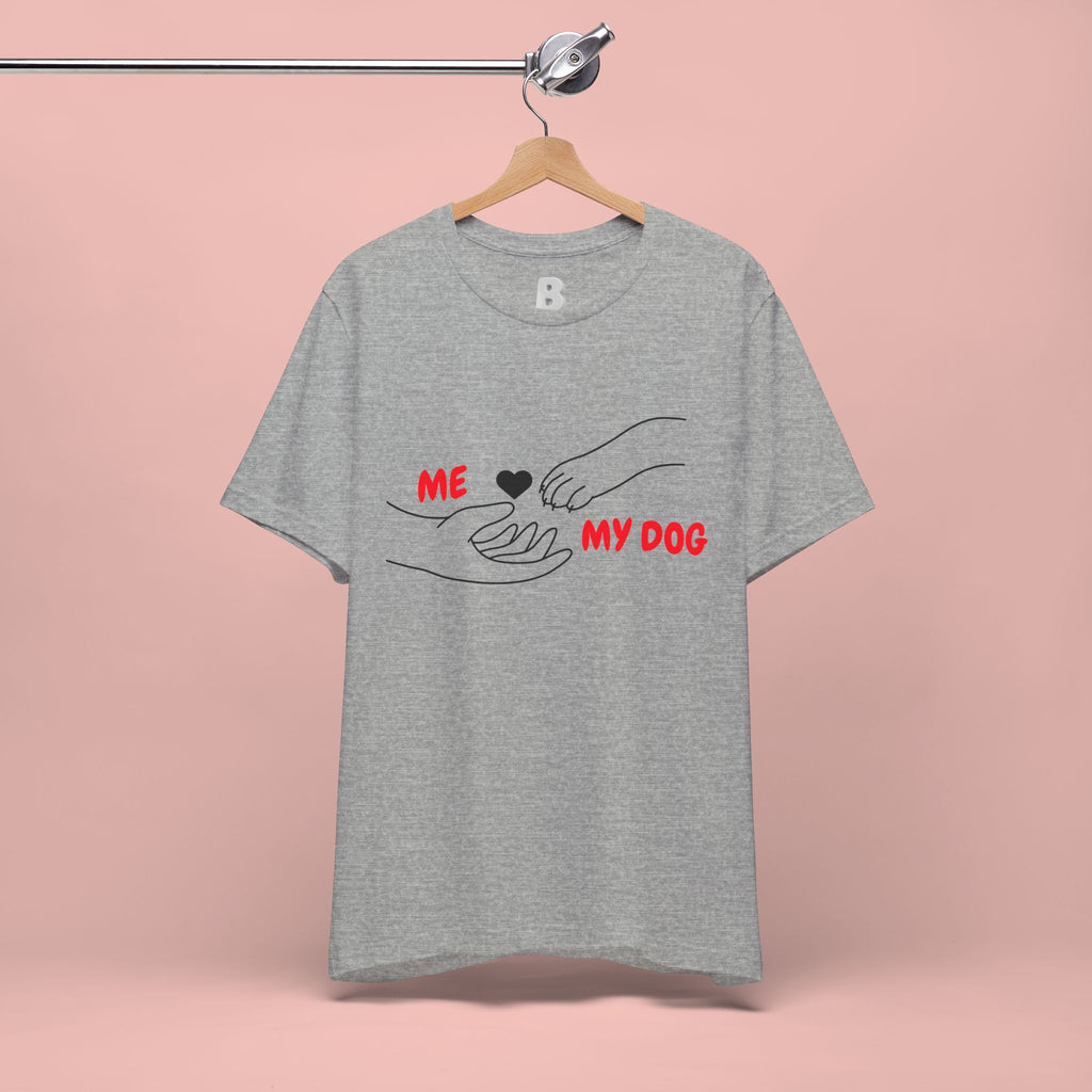 T-Shirt — "Me  My Dog" Minimalist Paw & Hand Illustration