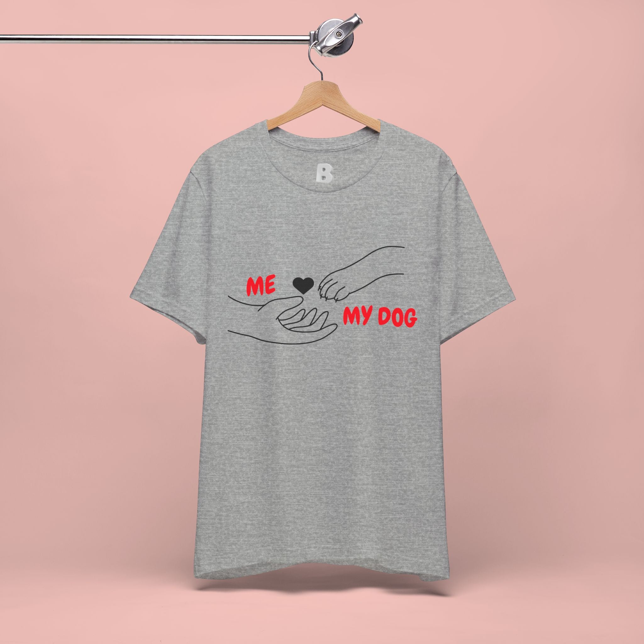 T-Shirt — "Me  My Dog" Minimalist Paw & Hand Illustration