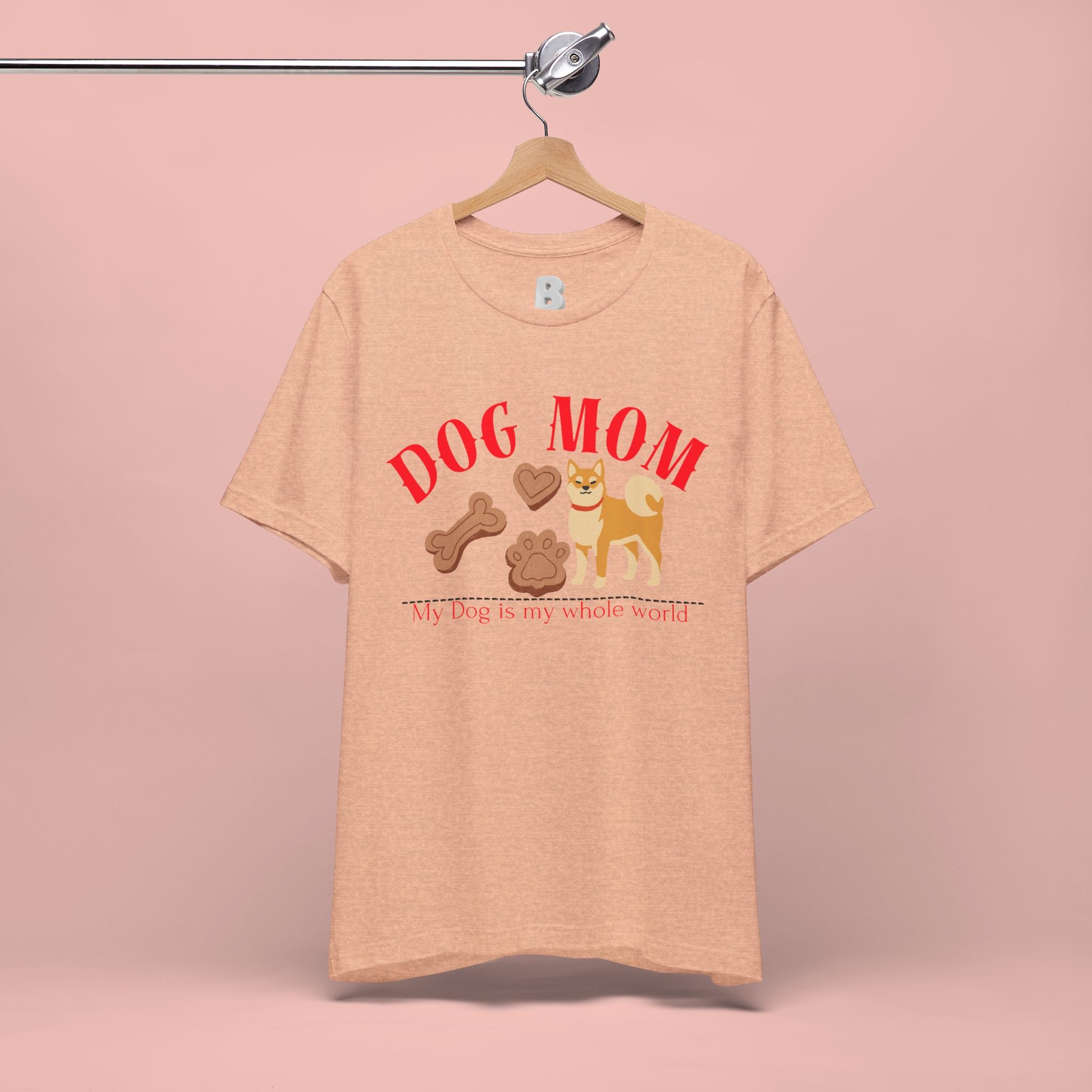 Dog Mom T-Shirt — Cute Shiba & Treats “My Dog Is My Whole World” Tee