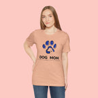 Dog Mom T-Shirt – Blue Paw Graphic "Dog Mom: It's Not a Hobby, It's a Lifestyle"