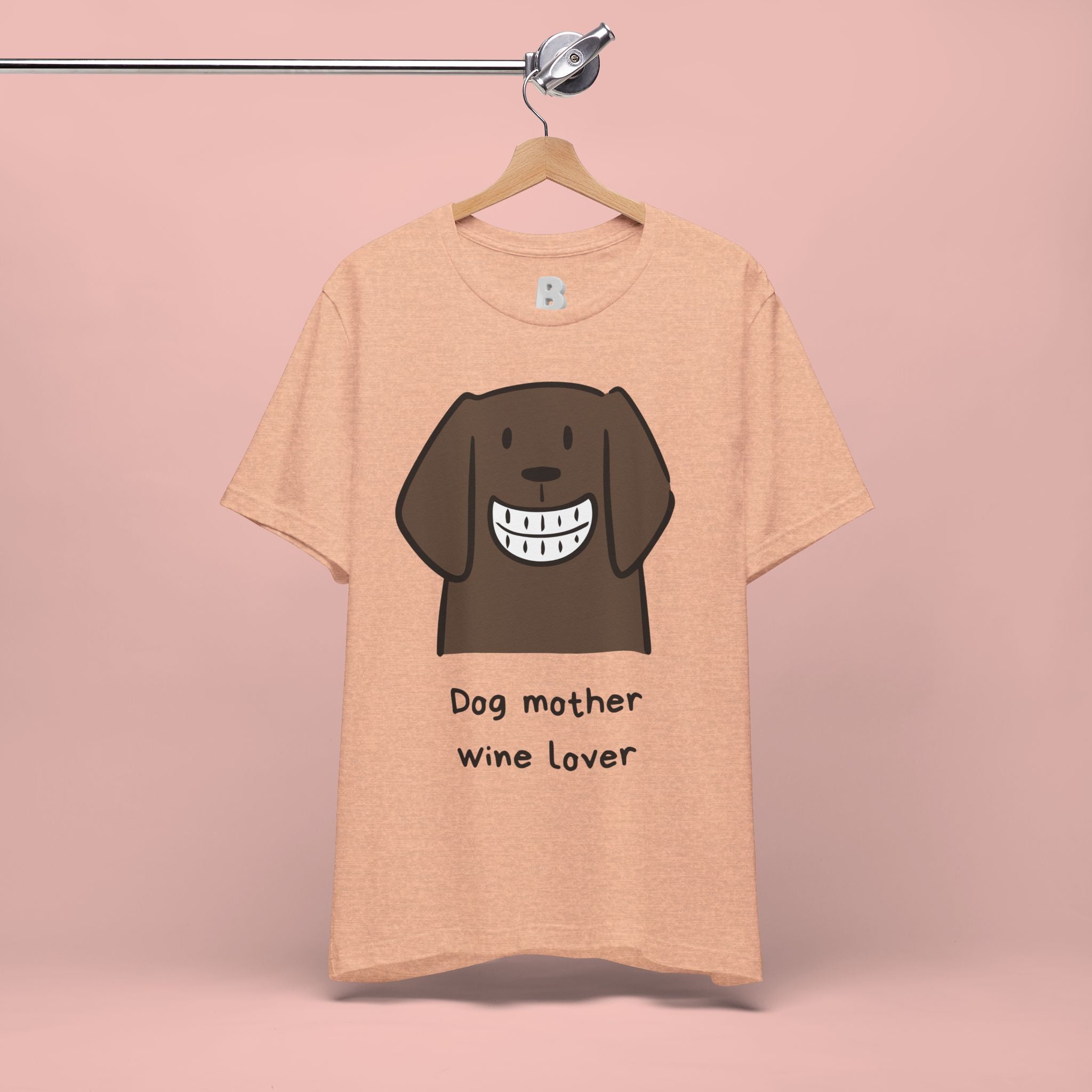Dog Mother Wine Lover T-Shirt — Cute Cartoon Dog Graphic Tee