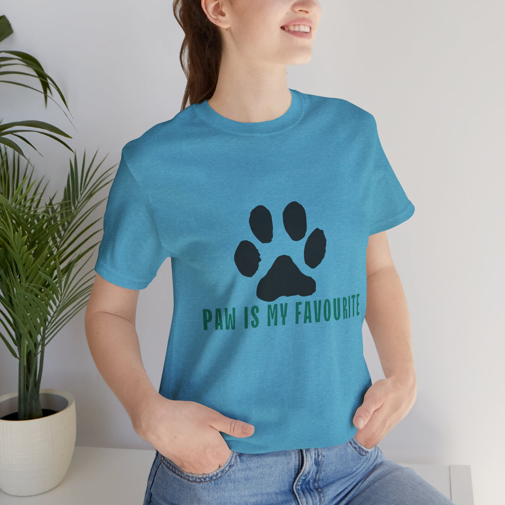 Paw Is My Favourite T‑Shirt — Dog Lover Paw Print Tee