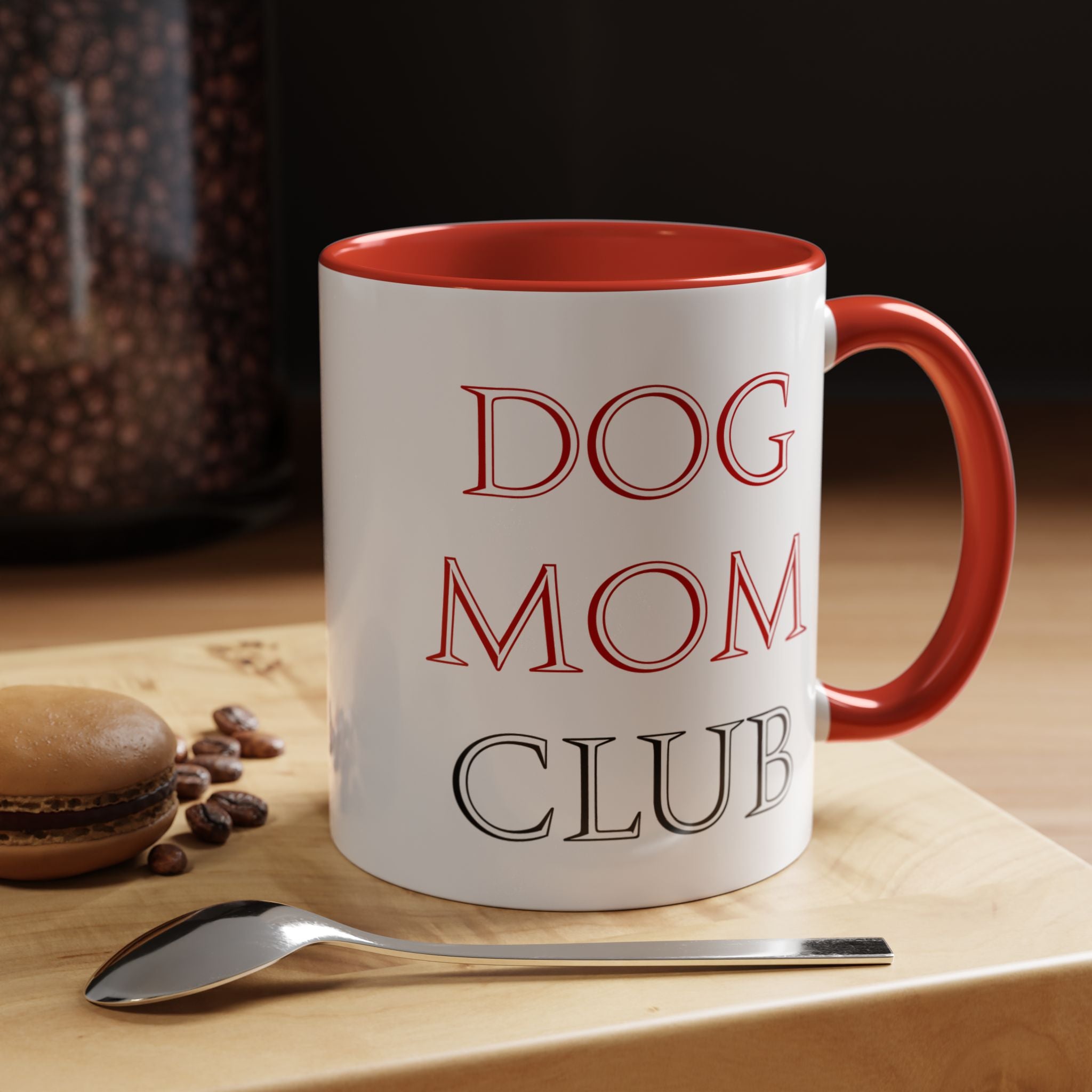 Dog Mom Club Accent Coffee Mug — Funny Pet Lover Gift (11/15 oz)
