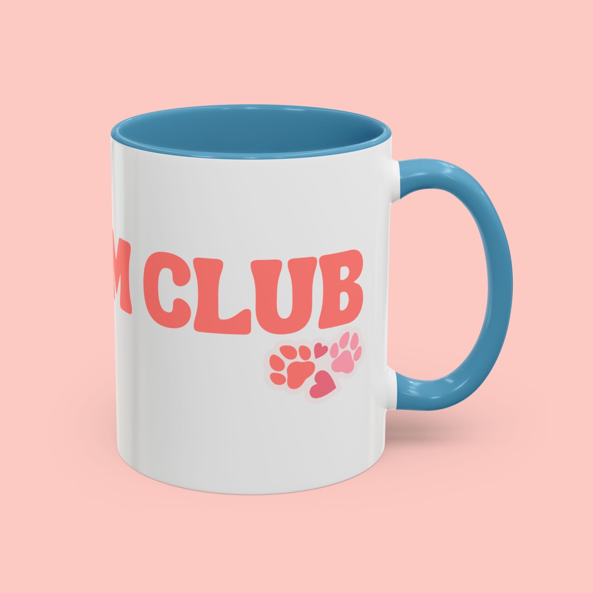 Mom Club Coffee Mug — Cute Paw Print Accent Mug for Dog Moms (11/15 oz)